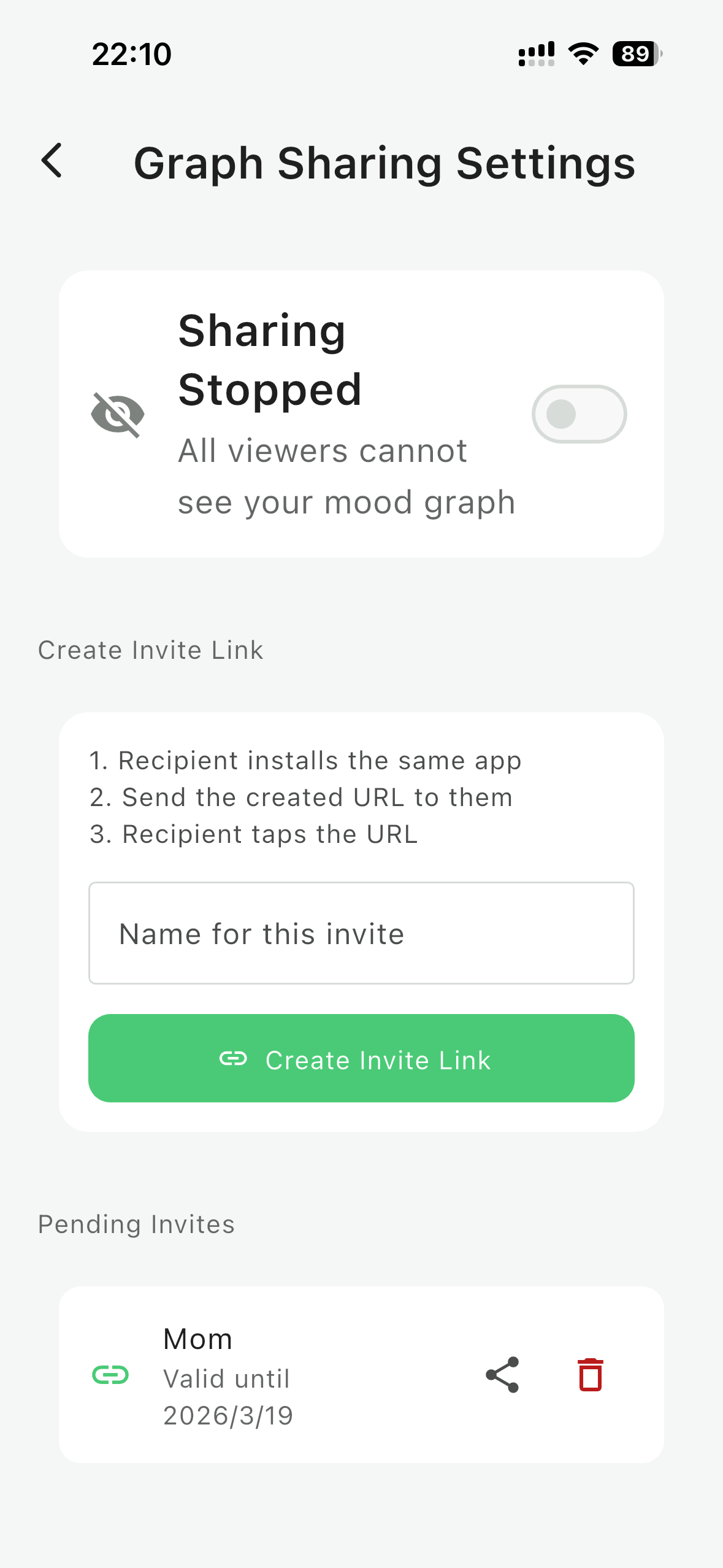 Graph sharing with family